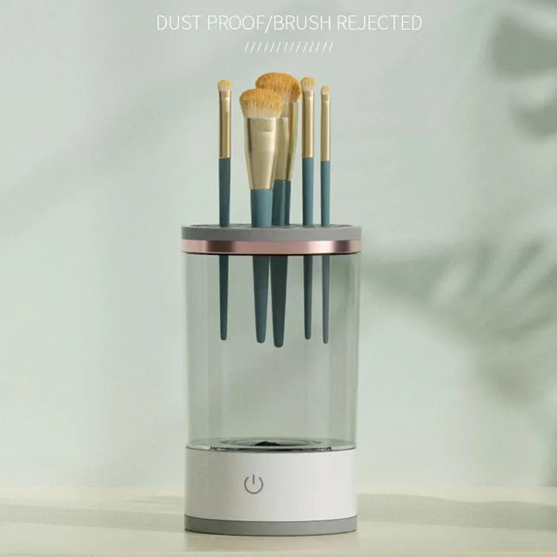 Limpiador automático de brochas de maquillaje