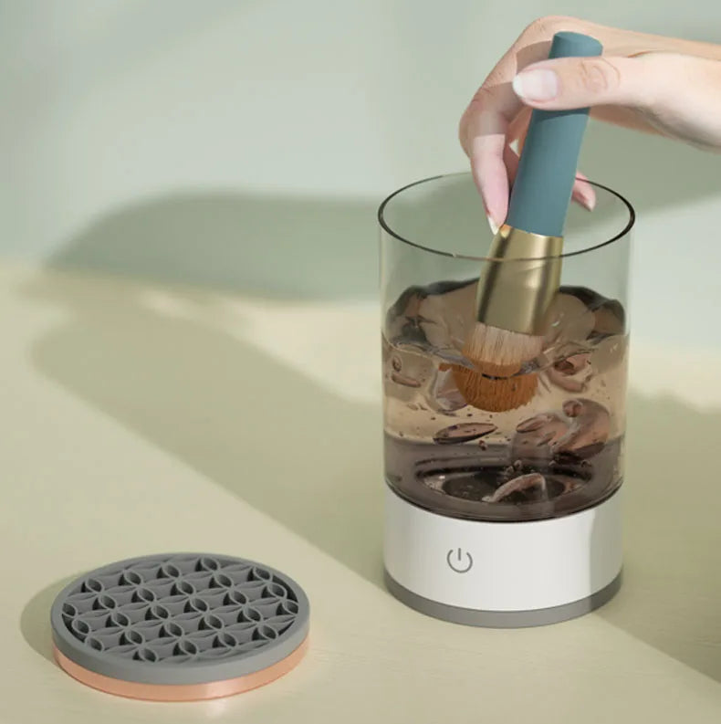 Limpiador automático de brochas de maquillaje