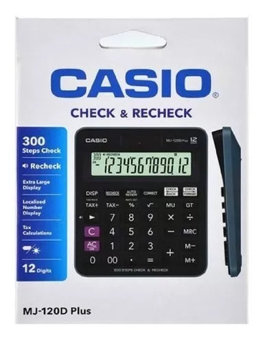 Calculadora Casio Original Mj-120d Plus-bu 300 Memorias 12 Dígitos