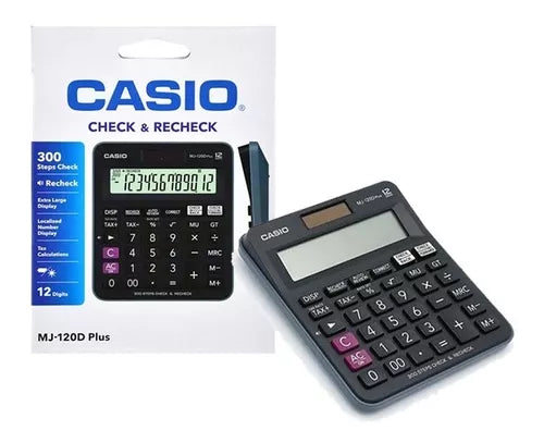 Calculadora Casio Original Mj-120d Plus-bu 300 Memorias 12 Dígitos