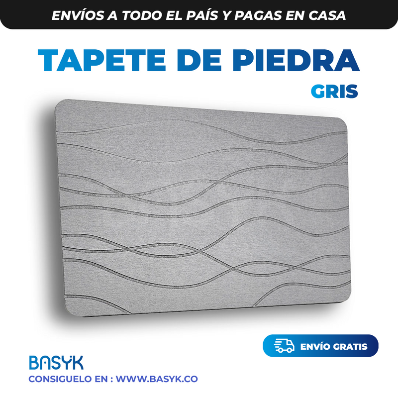 Tapete De Piedra Gris® StoneComfort Bath Mat  60x40CM o 45x35CM Ultra Absorbente