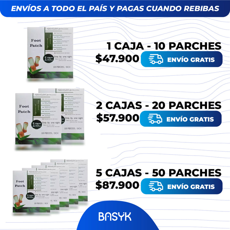 Parches Detox Desintoxicantes Caja X10