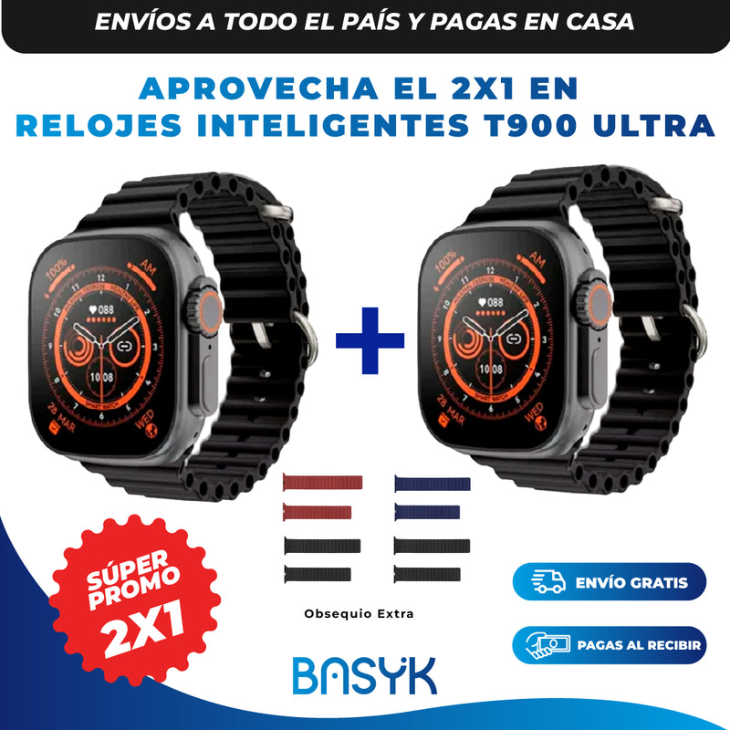 Estilo Doble - Smart Watch T900 Ultra™ - ¡Aprovecha el 2x1 y Doble Tu Estilo!